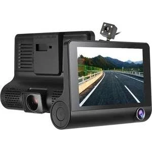 3 Kameralı 4 Inç 1080P Yol Kayıt Kamerası Geri Vites Araç Içi Kamera Gece Görüşlü. Araç Kamerası.